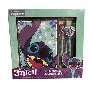 Disney Stitch Gel Pens & Journal Stationery Gift Set NIB New Lilo & Stitch